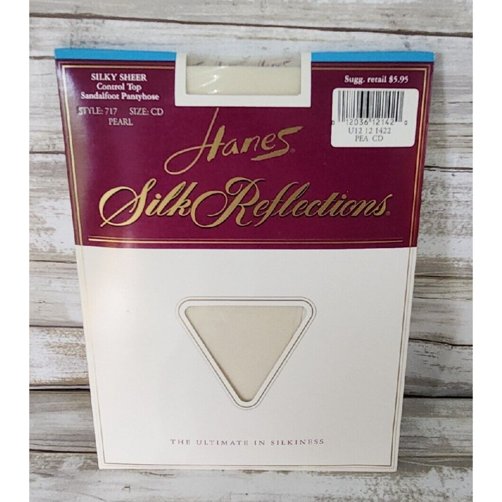 Hanes Silk Reflections Pantyhose Womens CD Pearl Silky Sheer Control Top 717